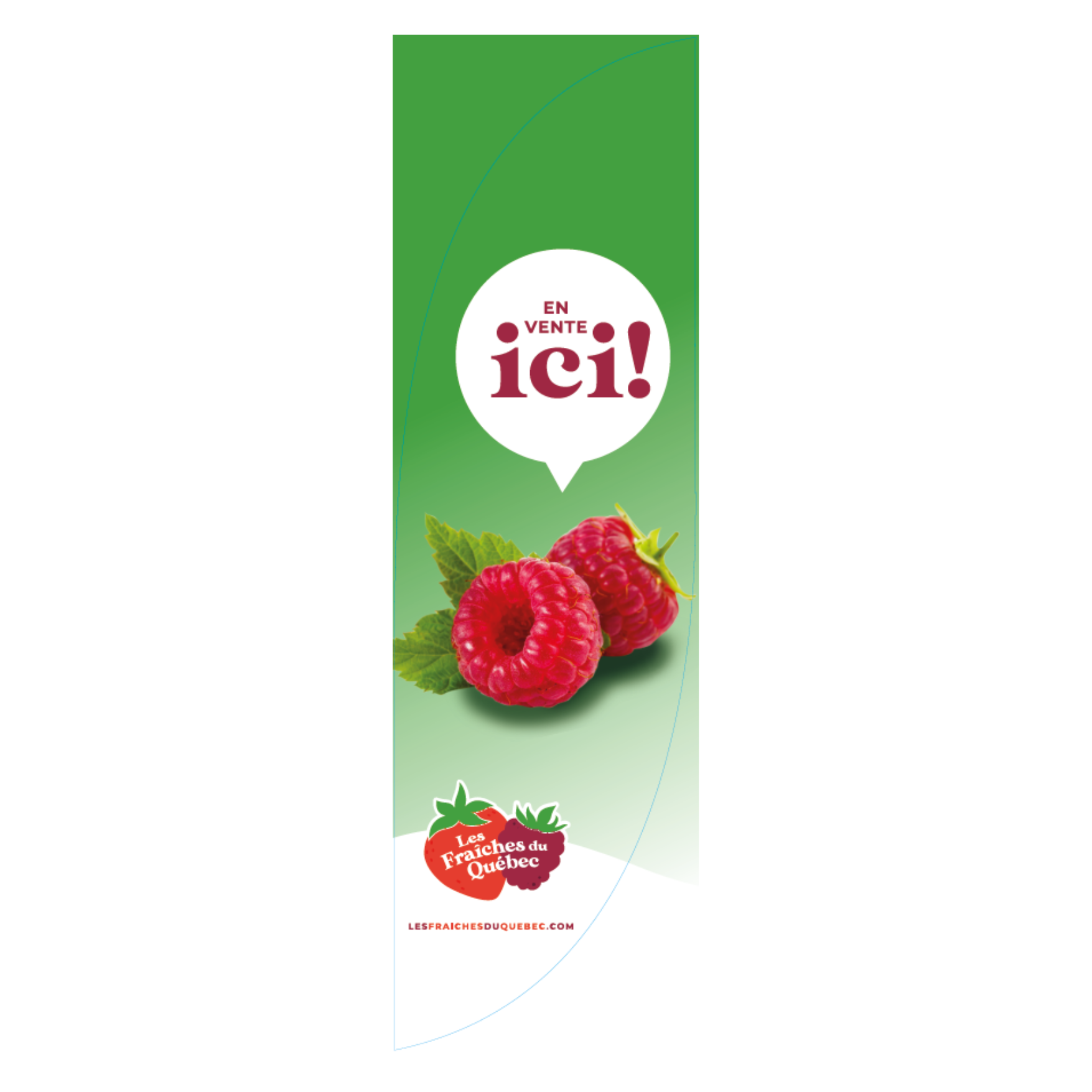 Beach flag framboise