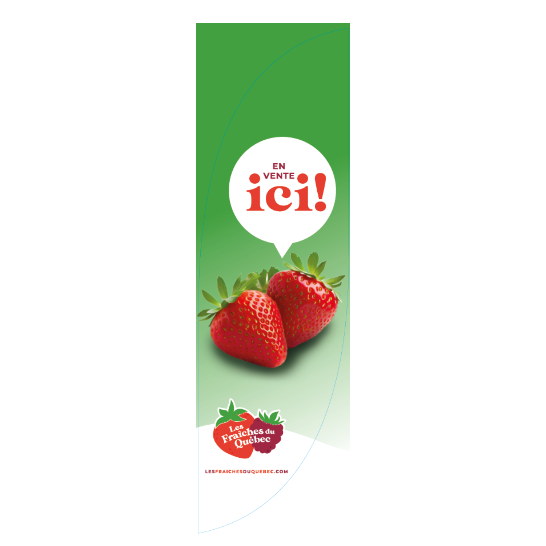 Beach flag fraise